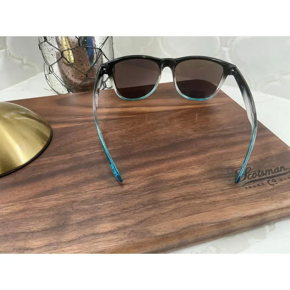 NEFF Daily Shades Wayfarer Sunglasses Blue/Black with Blue Mirrored Lenses